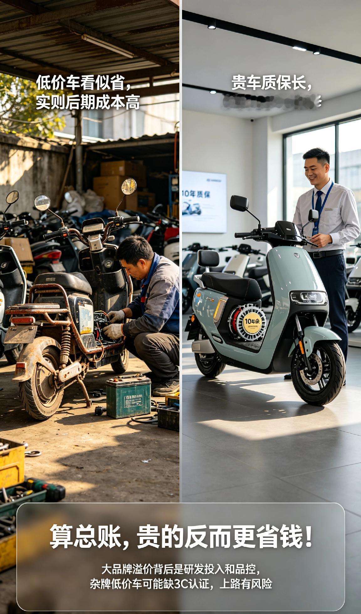 电动车便宜和贵的有哪些差别?买电动车别贪便宜！低价车看似省，实则后期成本高：电池