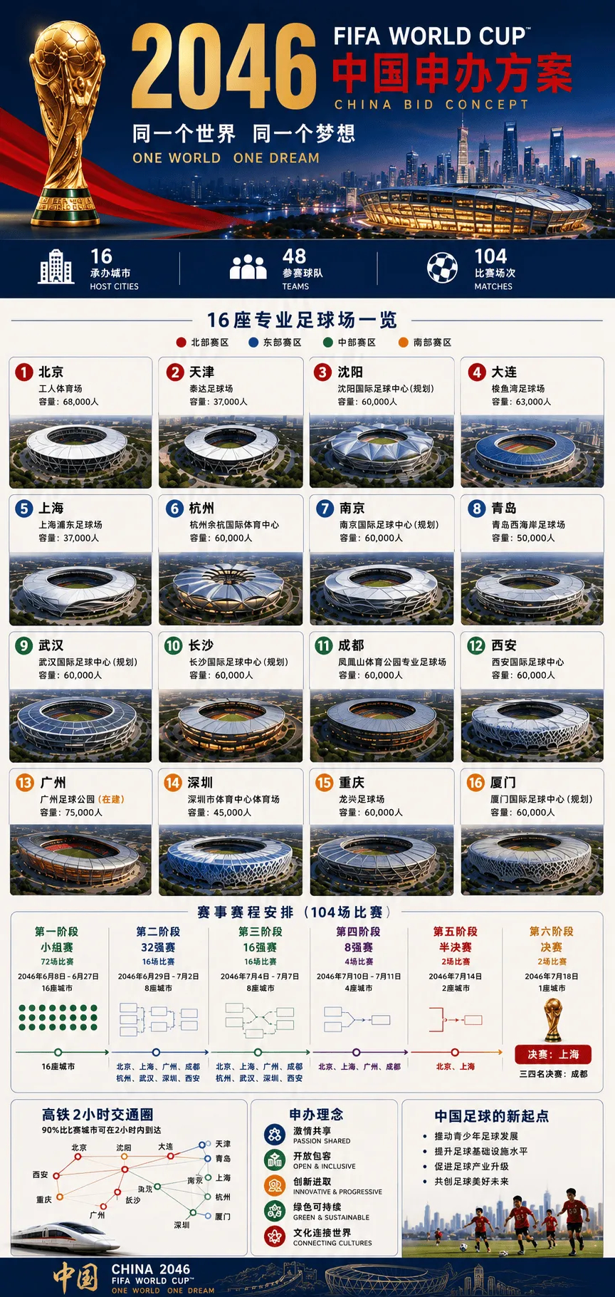 如果中国举办世界杯，这样安排合理吗 