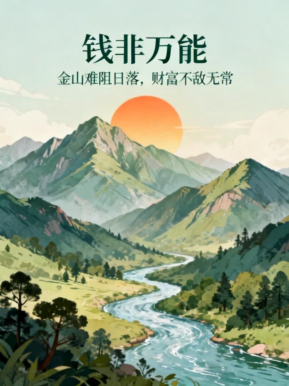 我认为不是
有句话说得好，再有钱，也买不来太阳落山。
就是拥有金山，也挡不住小命