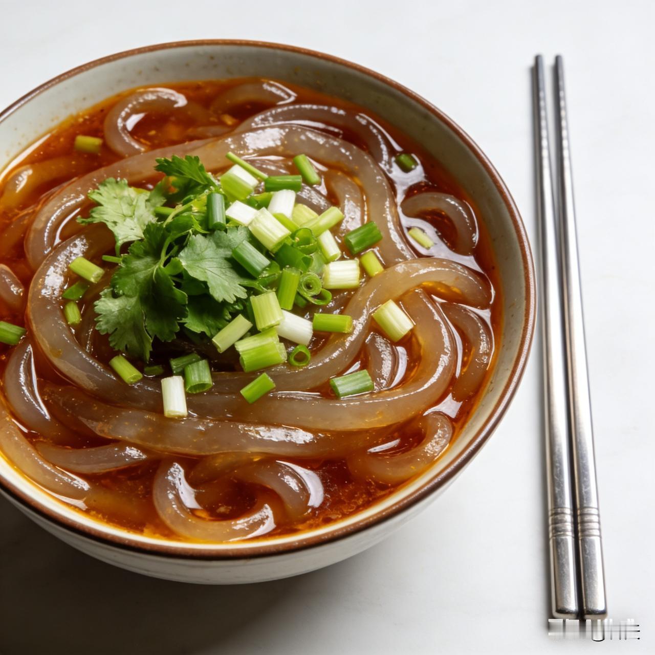 1. 红薯粉泡软焯水，拌秘制酱汁加配菜，Q弹爽滑超解馋。红薯粉吃法
2. 快手特