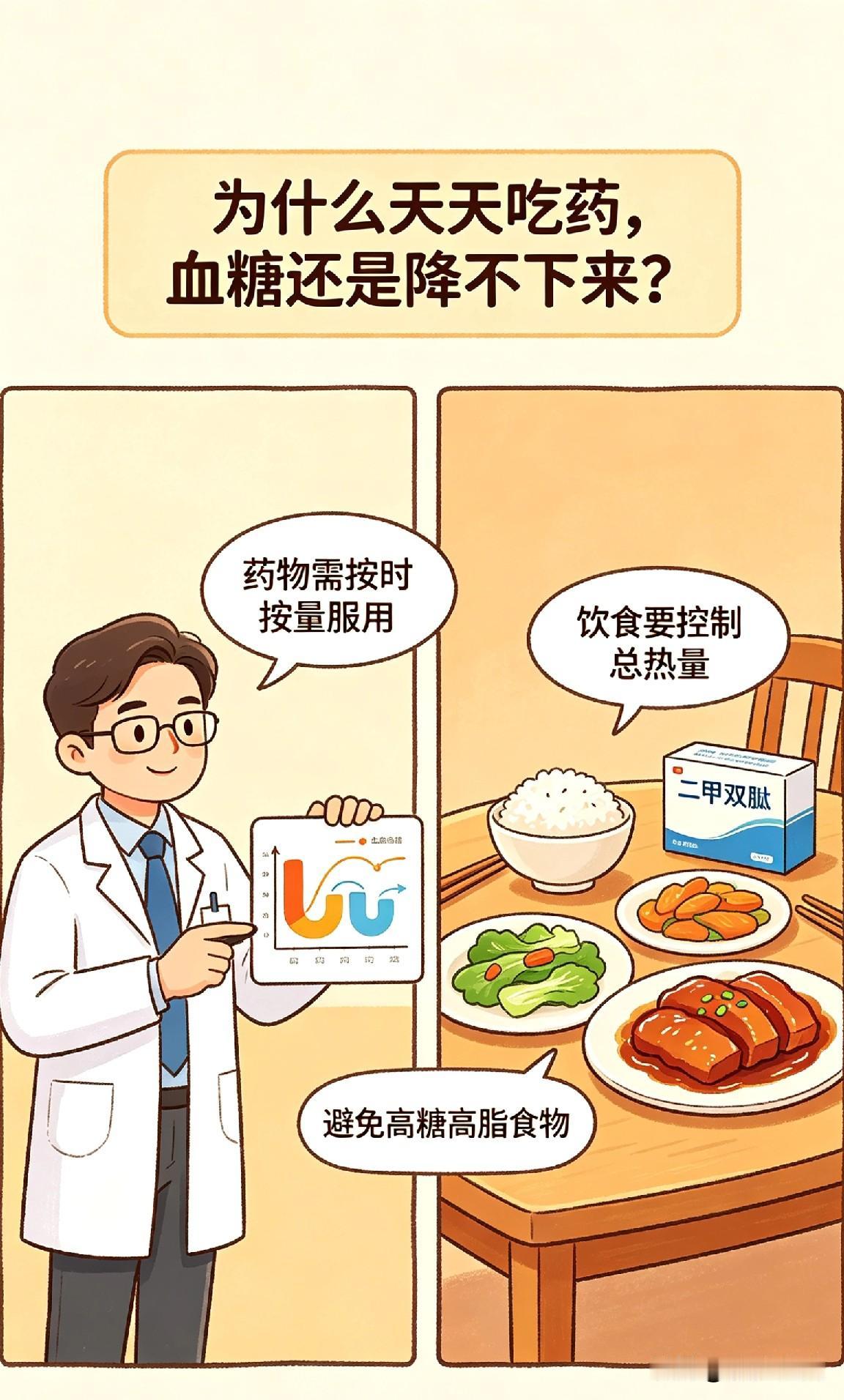 为什么每天吃药,血糖却降不下来?
不少糖友都有这样的困惑：明明每天乖乖吃降糖药，