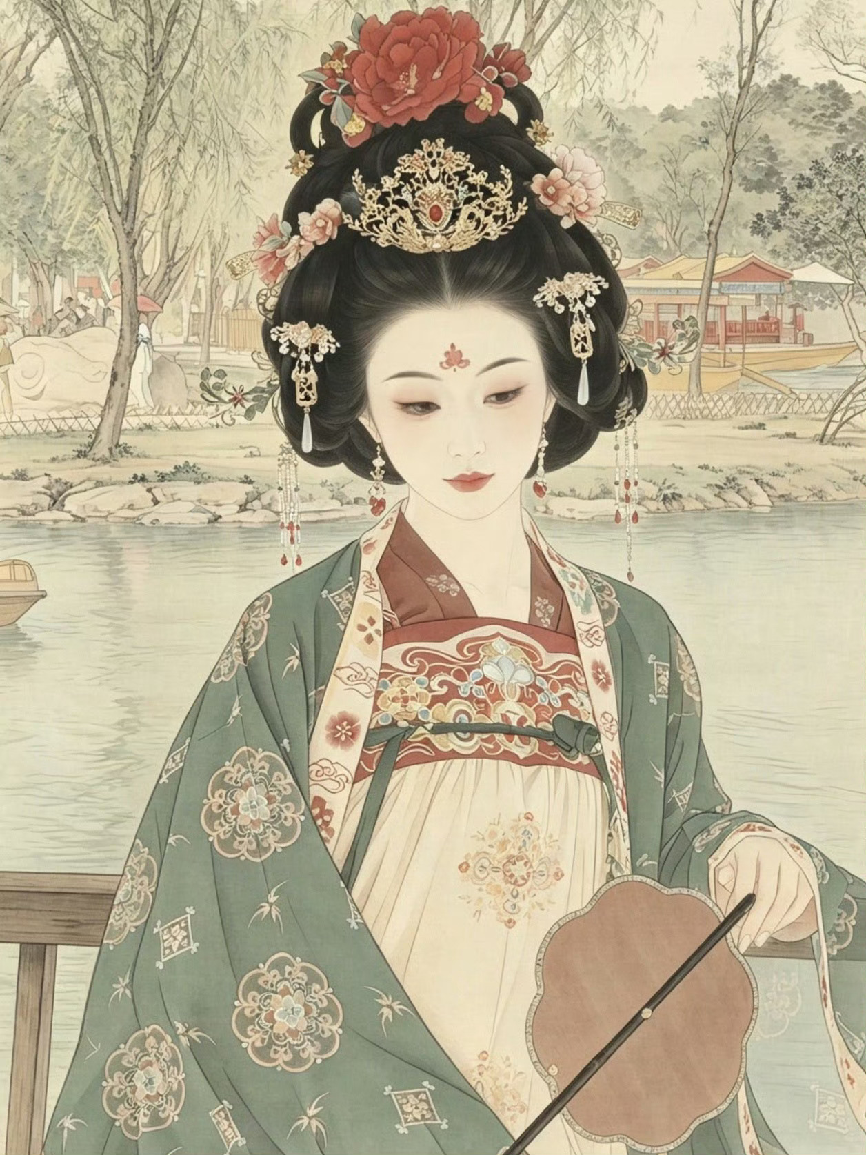 撞脸千年名画是什么体验🖼️原来真的有人从古画里“走出来”！眉眼气韵刚好和千年前