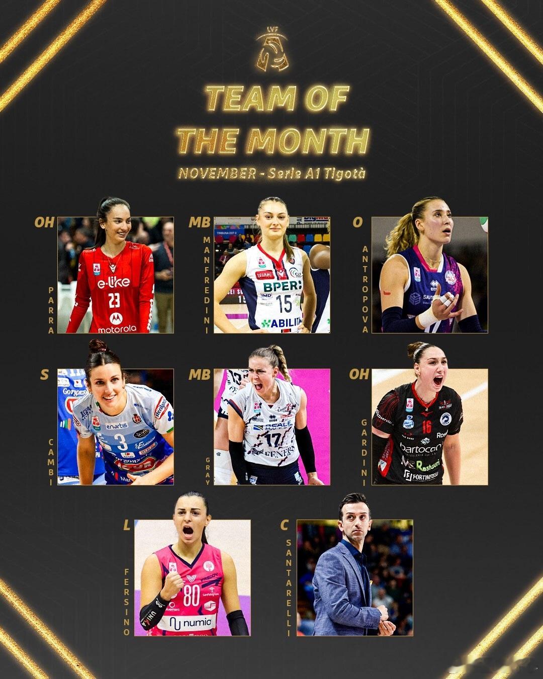 【意甲女排联赛十一月最佳阵容出炉】世界女排新闻意大利女排联赛 意甲女排联赛官方公