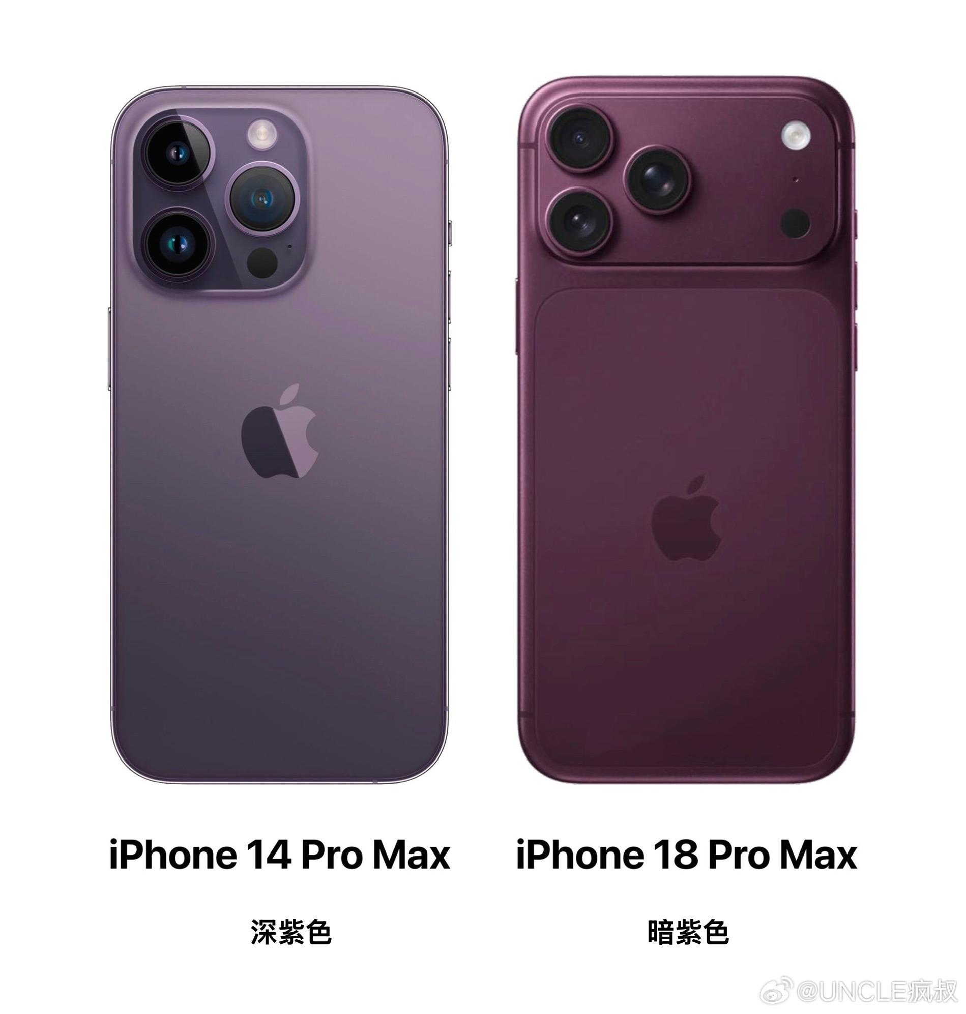 还有人喜欢紫色的iPhone Pro么，当初14一代的时候这个颜色的风评褒贬不一