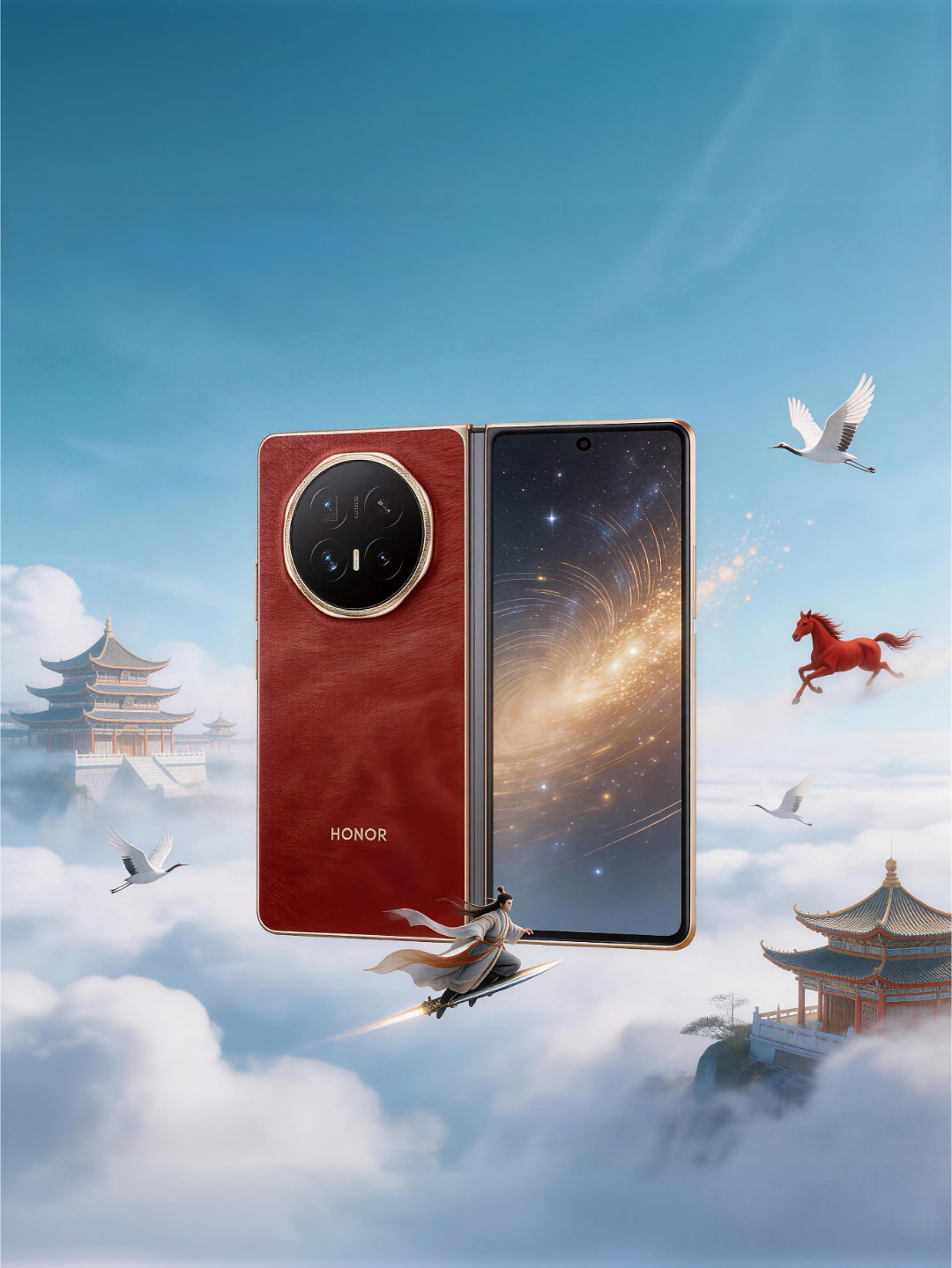 Magic V6很快也就要亮相了，红色版官方外观已经都有。让AI整几张再感受一下