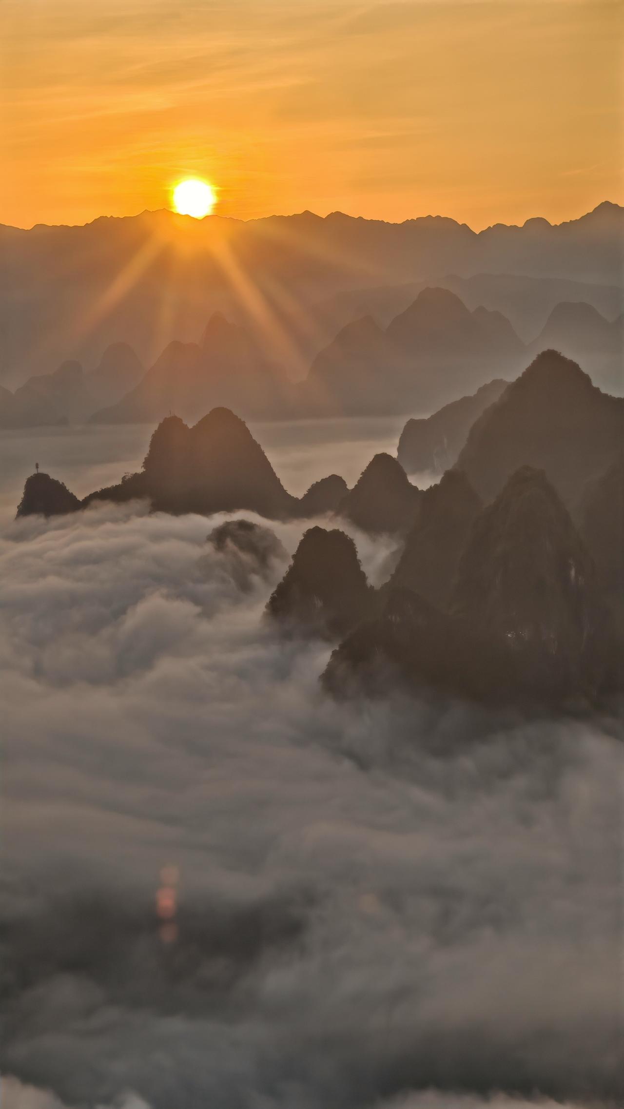 晒图笔记大赛大美阳朔：日出晨曦掠影（一）（手机摄影）