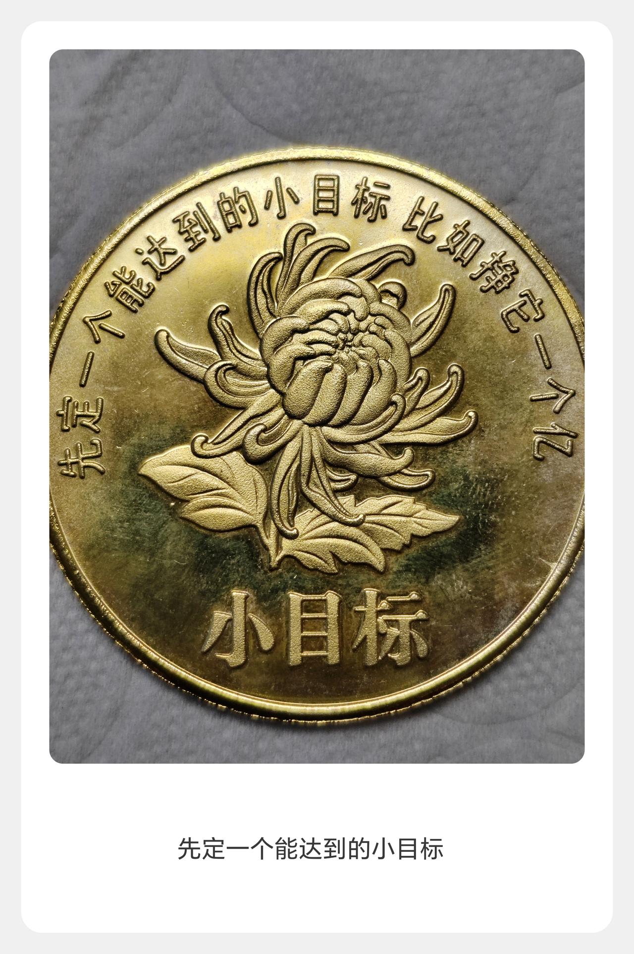 先定一个能达到的小目标，比如先挣它一个亿✨
        把野心藏进这枚金灿灿