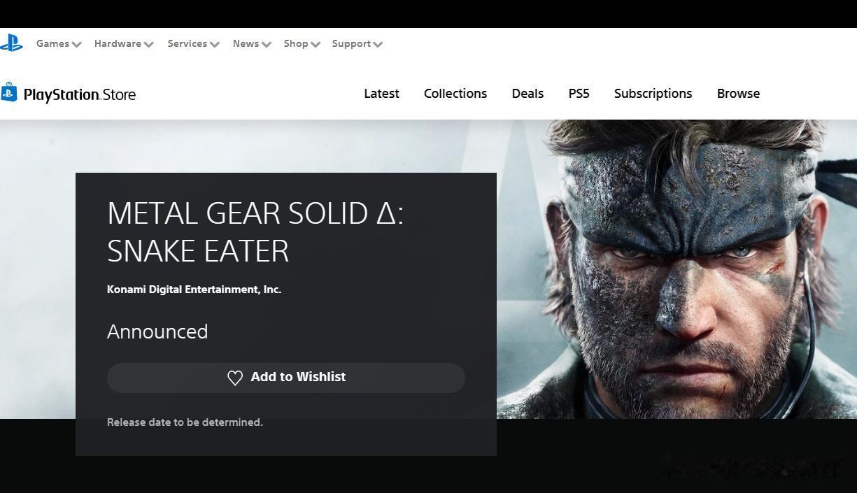 《合金装备3》的重制作品《合金装备Δ：食蛇者》的Xbox和Playstation