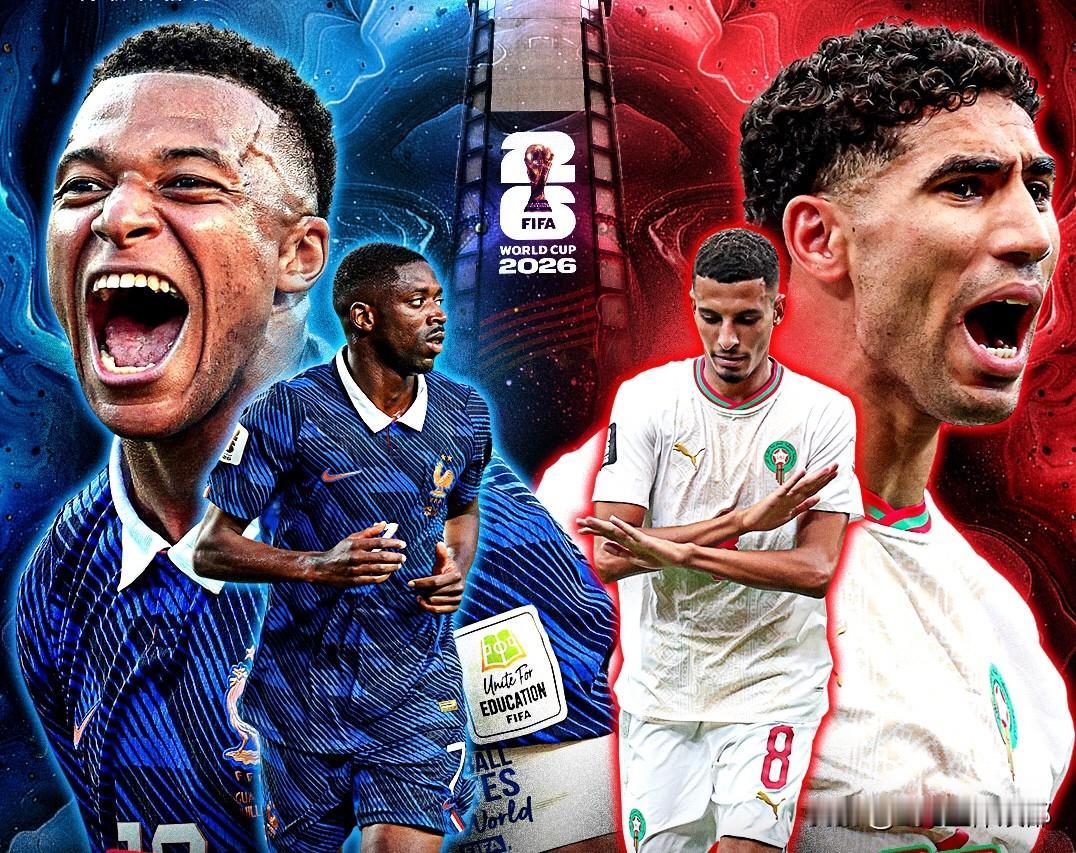 北京时间7月10日凌晨4:00，世界杯1/4决赛首场对决法国vs摩洛哥就将打响，