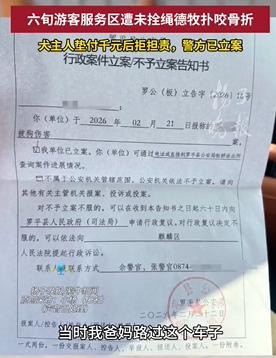 山东籍女子一家到云南旅游，在服务区休息时，60多岁老母亲出去溜达，突然被一只未拴