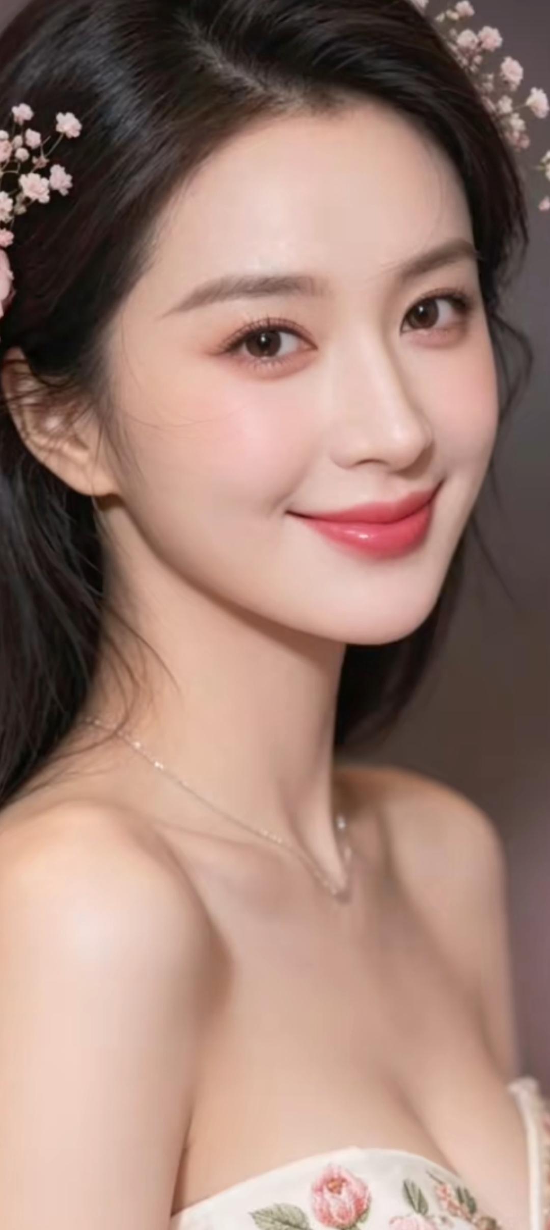 温柔甜美的仙女风，粉色花环点缀，优雅迷人！