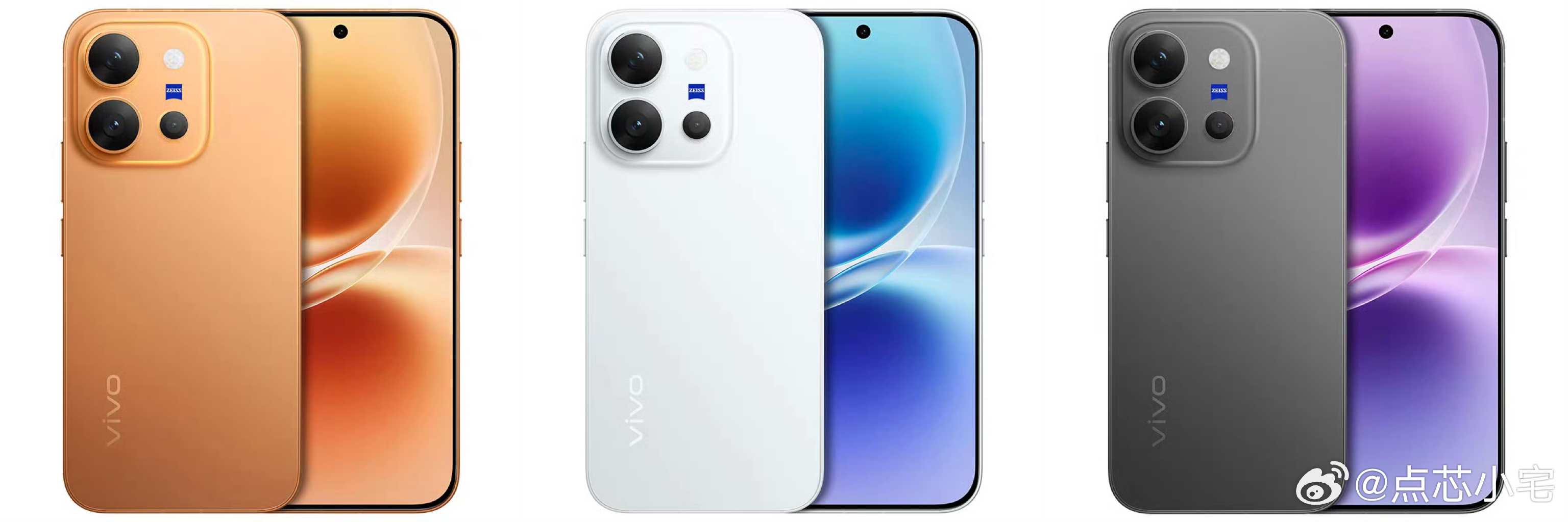 vivo X300E我觉得是好看的！黑白简约大方，橙色应该是主推色。看这左上角矩
