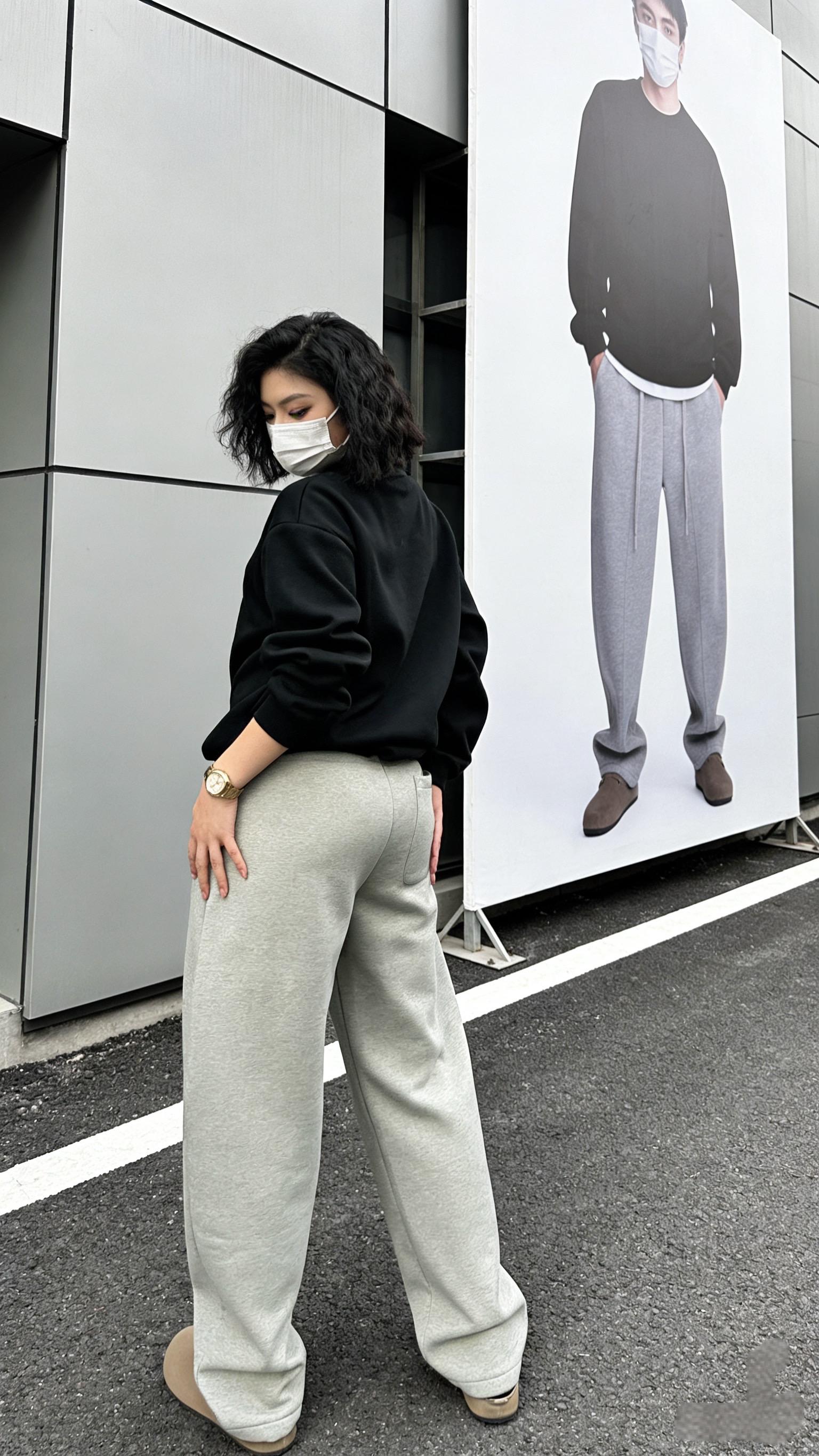 冬季加厚男长裤休闲裤直筒加绒秋冬韩版男士阔腿裤子百搭针织裤