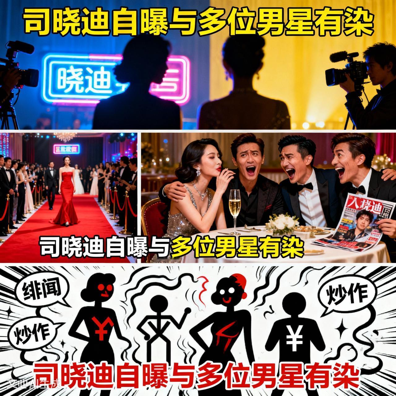 司晓迪“爆料”：一场荒诞的流量闹剧
司晓迪自曝与多位男星有染，还煞有介事地晒出“