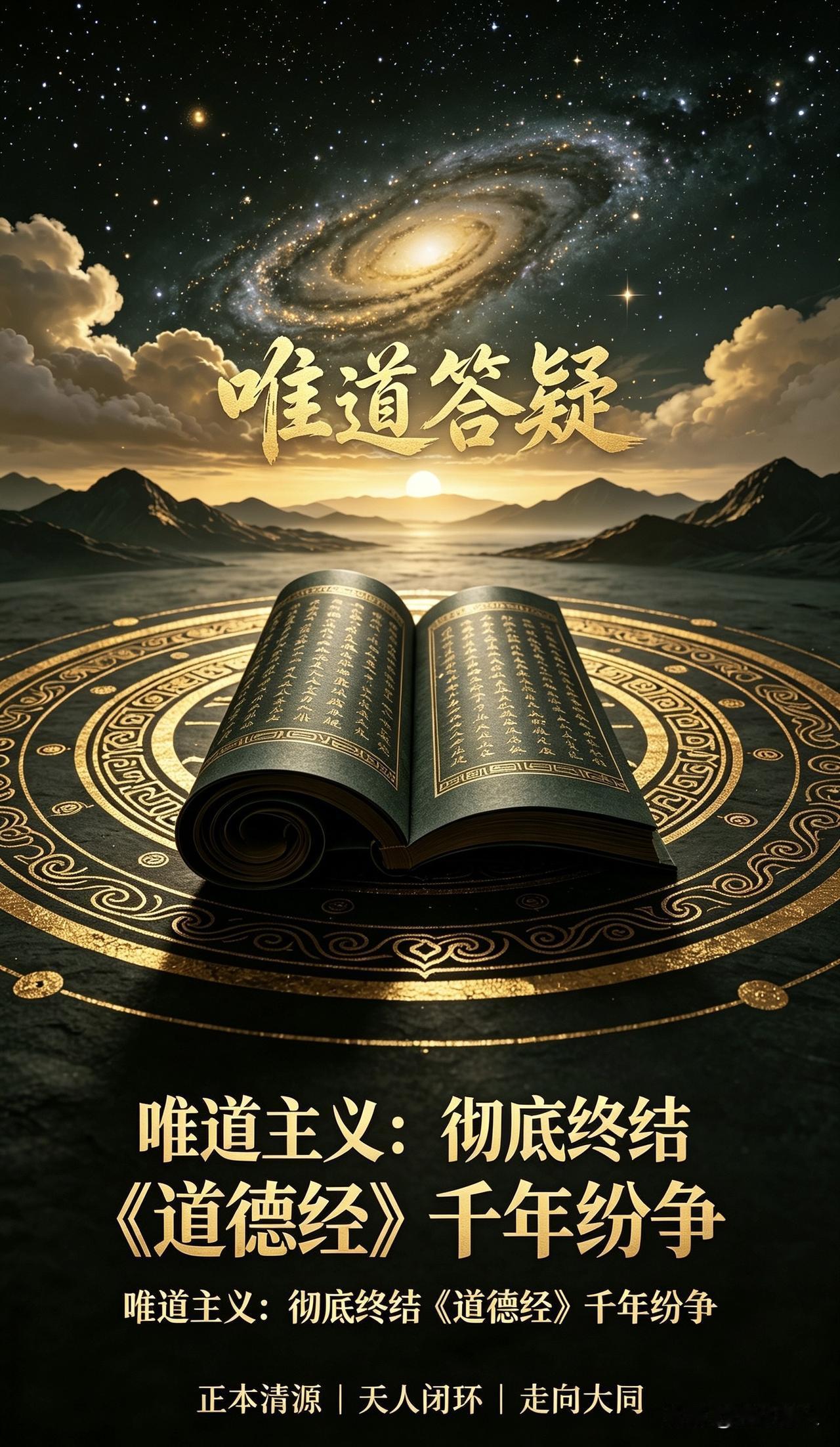 【修行笔记】唯道主义对《道德经》的解析

修行之本，必先溯源。

《道德经》是上