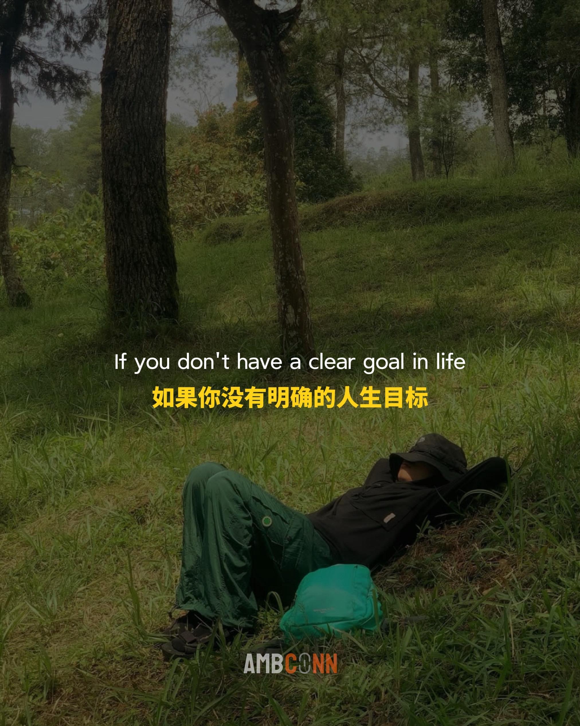 果你没有明确的人生目标 你注定要永远为别人工作 所以生活其实很简单 你...