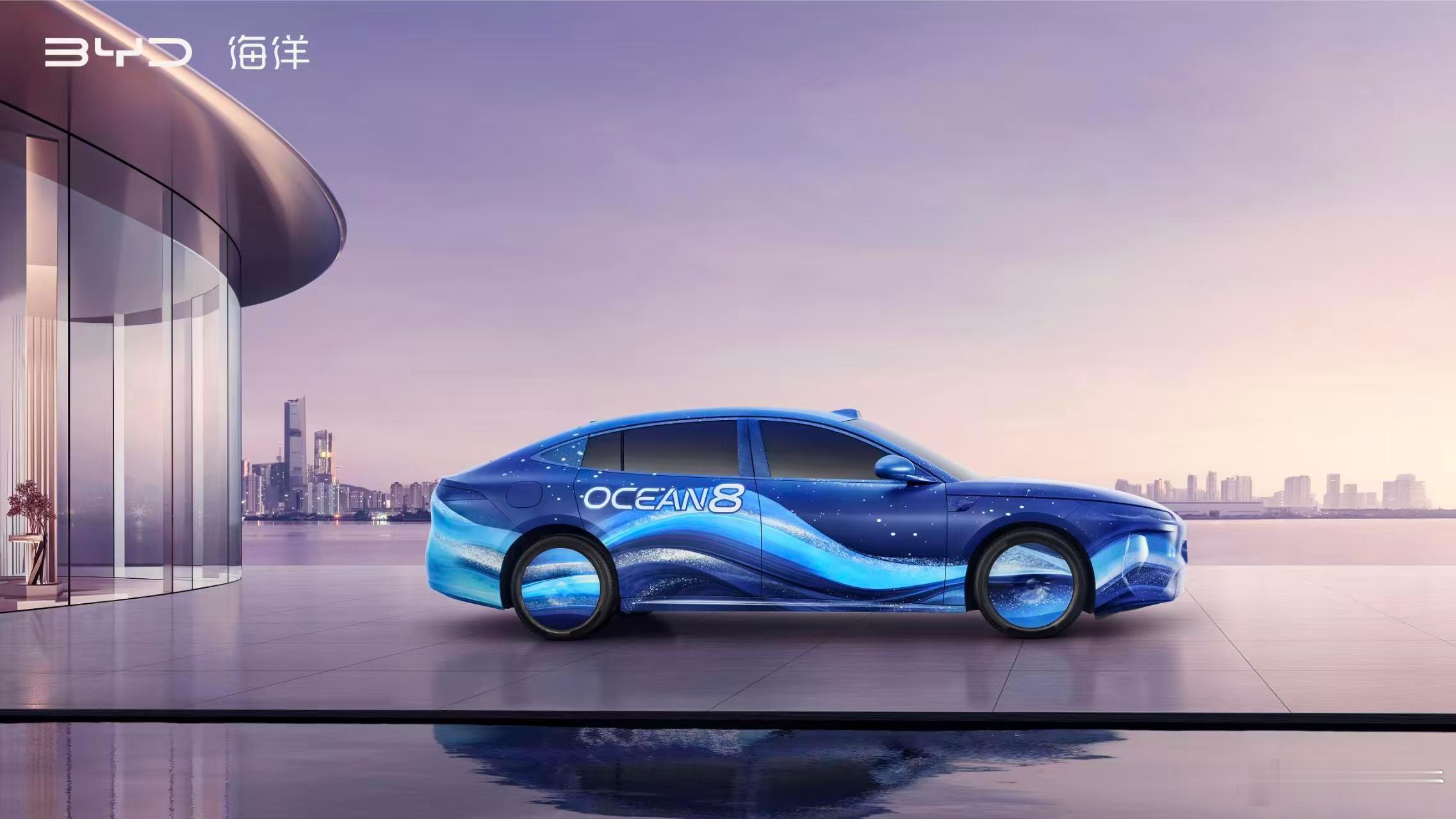 海洋网两款旗舰车型，海豹08和海狮08，之前测试车和奔驰E级、宝马X5都同框过了