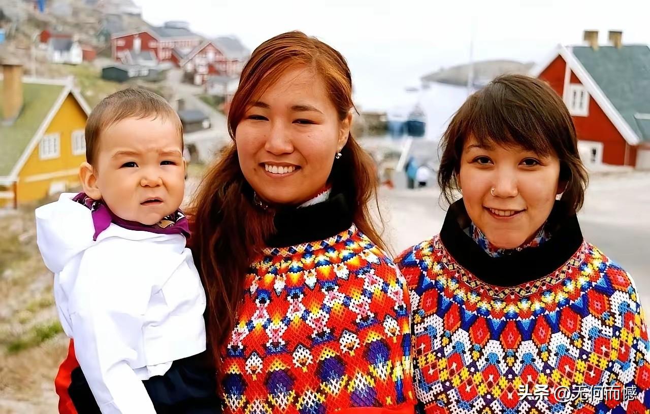 格陵兰岛上的原居民，包括男人，包括女人，包括老人，包括年轻人，包括小孩，他们的外