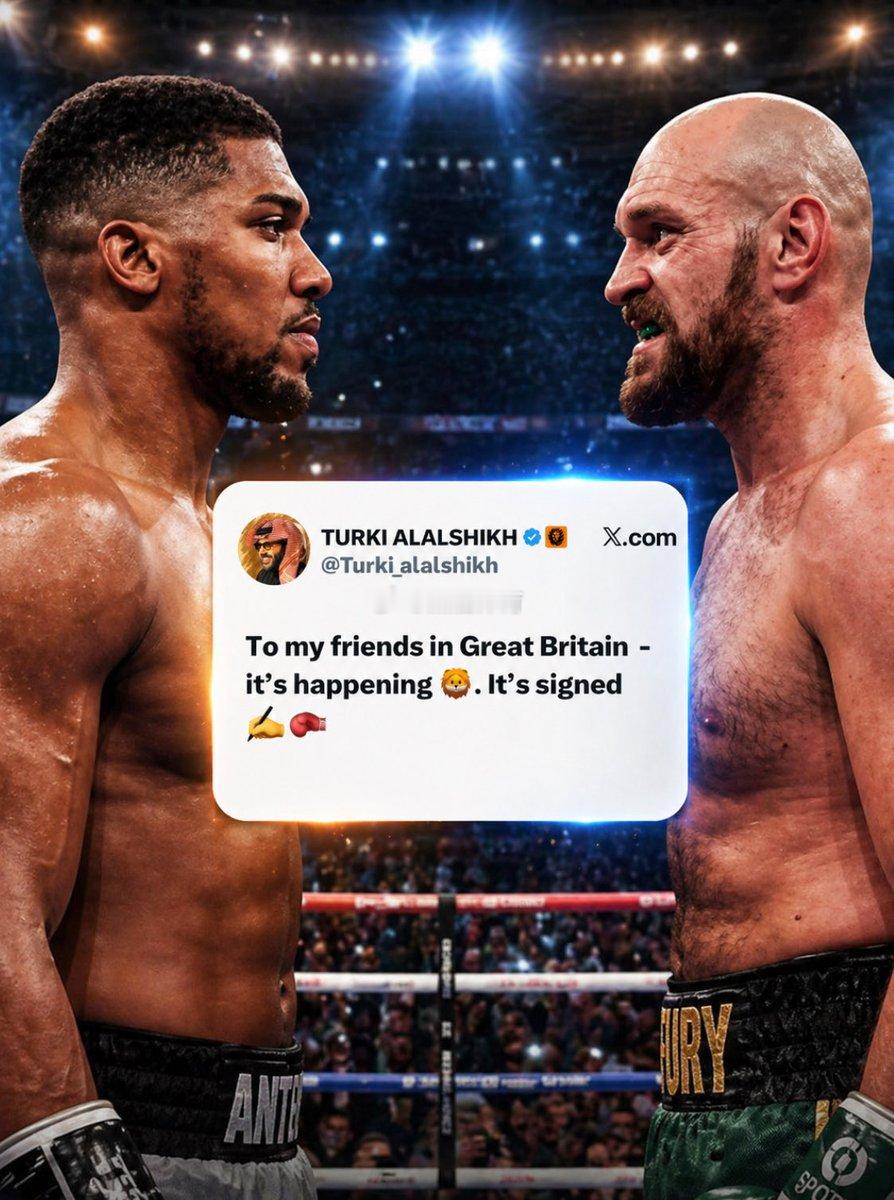 拳坛速递 比赛确认✅🥊 泰森-富里（Tyson Fury）vs 安东尼·约书亚