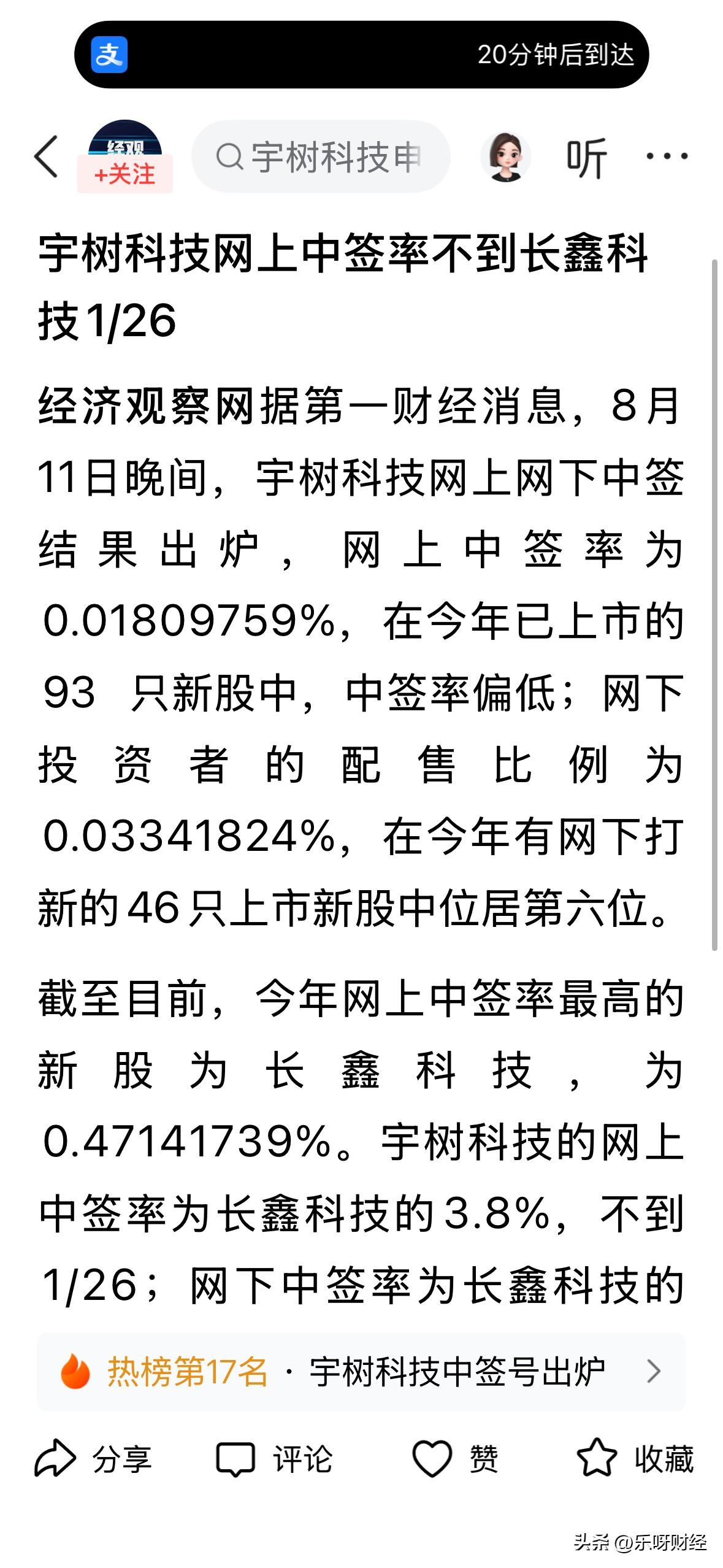 除非祖坟冒青烟，反正在A股，说中签这回事，反正就那样，中不了是常态。
中签了，要
