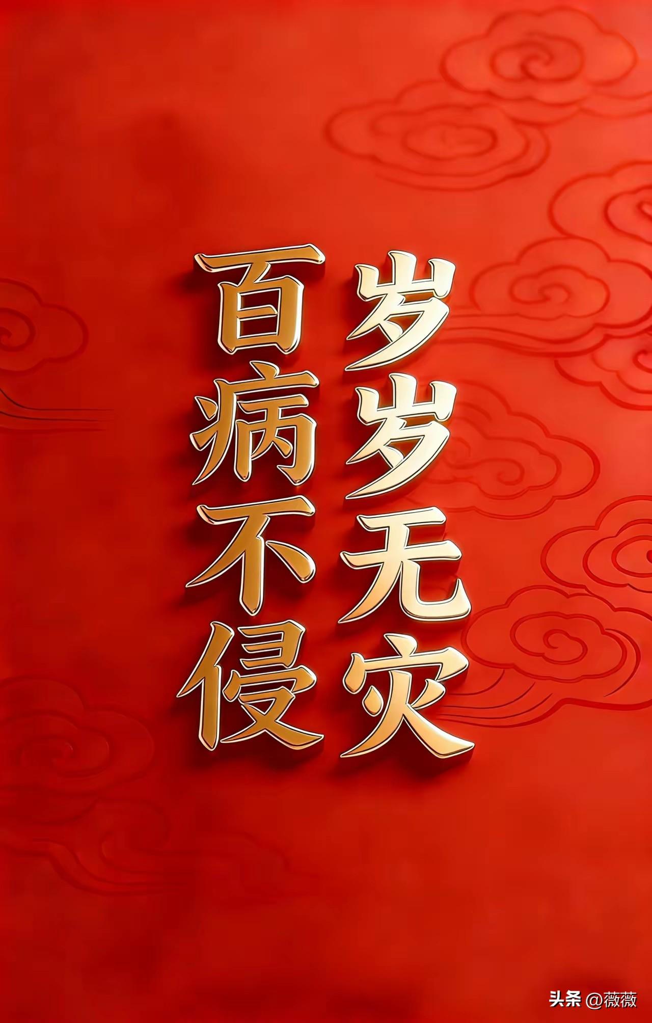 不管多忙，都记得亲手写下百病不侵，岁岁无灾。
​​这八个字，看着朴素，却是我们给