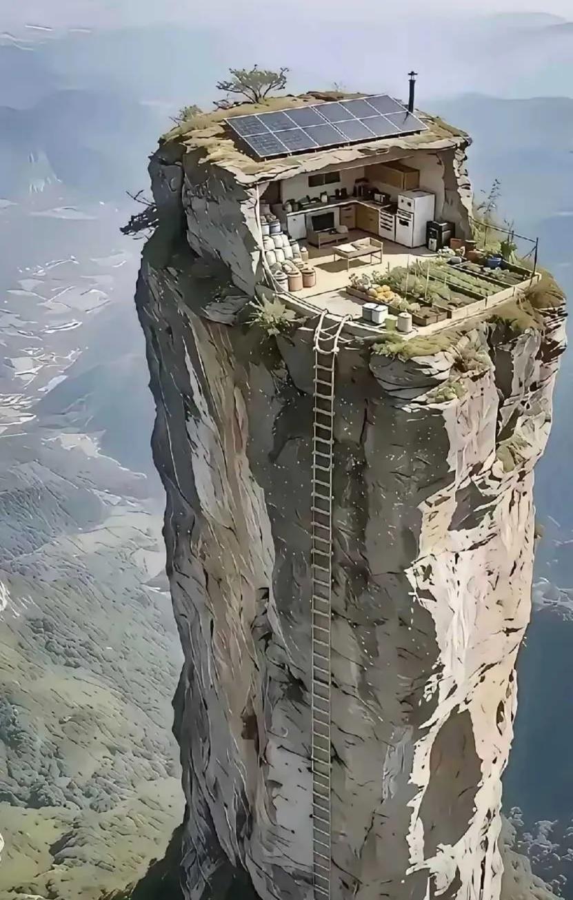 有电有网，一个月给你五万，你愿意在这个山顶住多久？