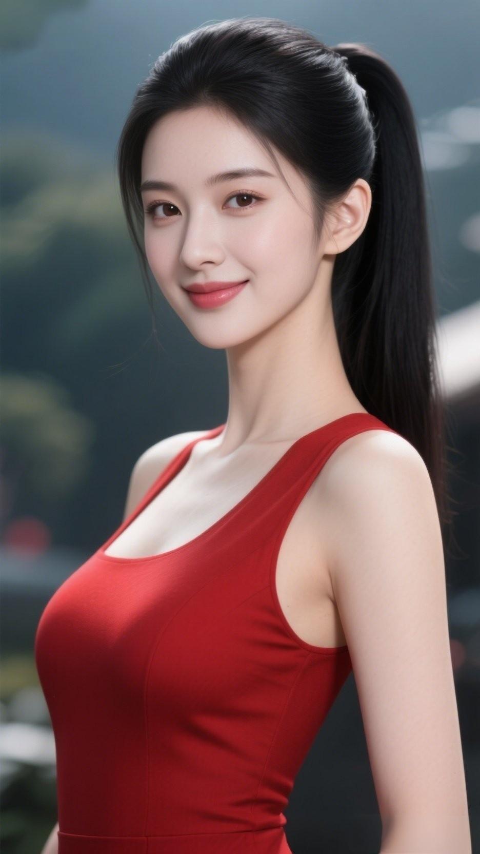 一抹热烈红裙，自带从容气场。
愿永远保有自信与温柔，活成自己喜欢的模样。
魅力红