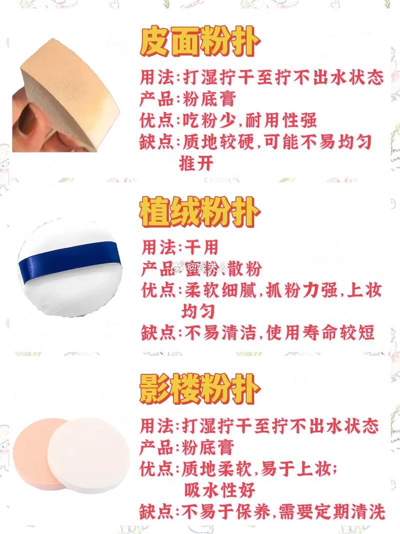 pdd回购榜top1商家的6个粉扑知识粉扑科普：用法与分类粉扑看着不起眼，用对了