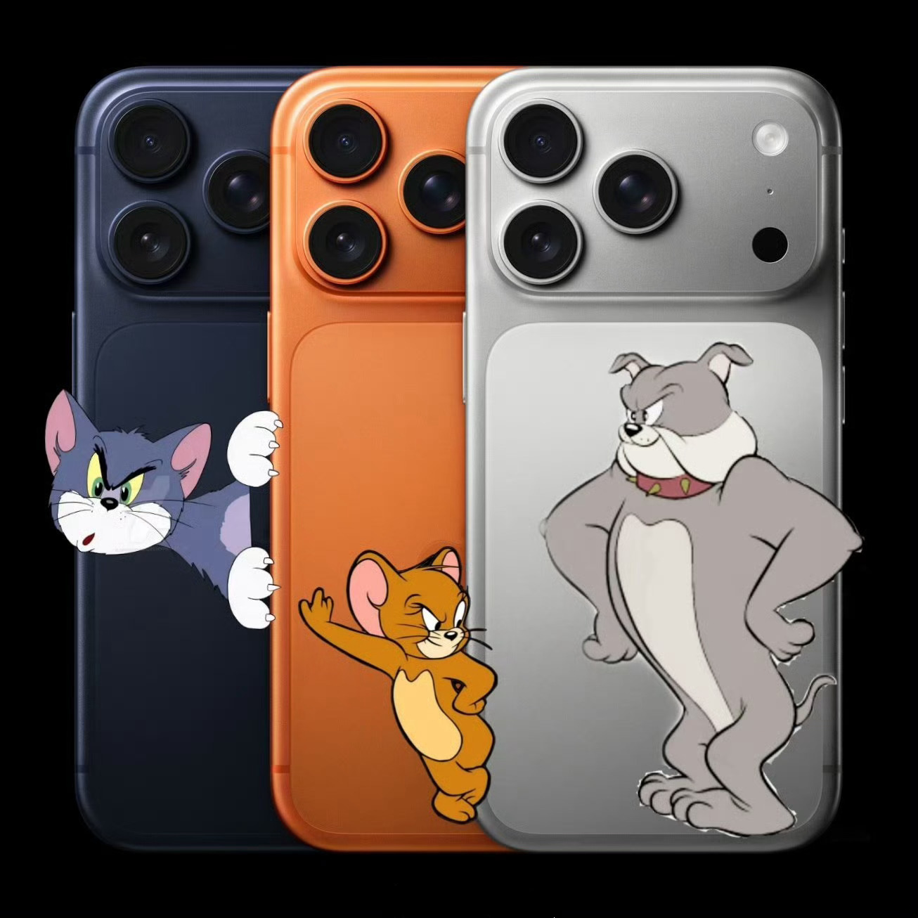网友发现iphone17pro系列配色和猫和老鼠三位主角的配色一模一样iphon