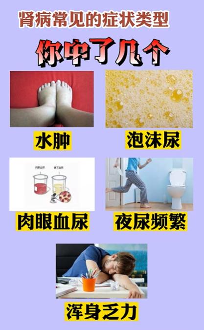 肾病常见的症状类型！你中了几个？