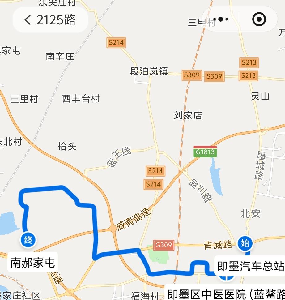 近日，即墨交运城乡公交2125路（即墨汽车总站——郝家屯）公交线路的运行时间再次