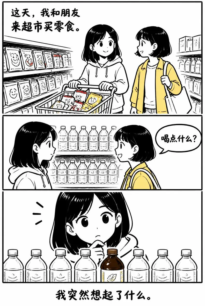 超市买水捏一捏！水瓶被扎孔喷水太吓人