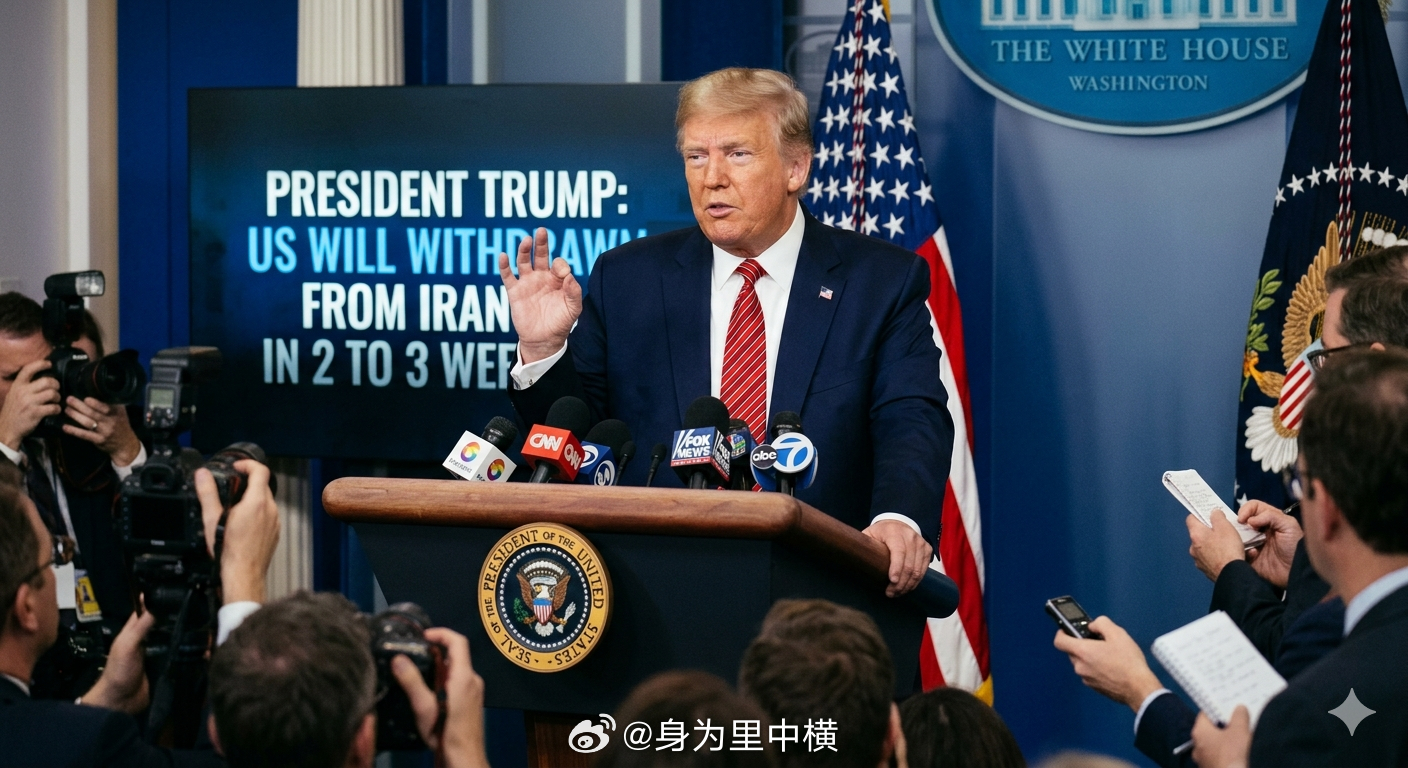 【特朗普：美国将在两到三周内撤出伊朗】3月31日，特朗普在白宫对记者表示，美国将