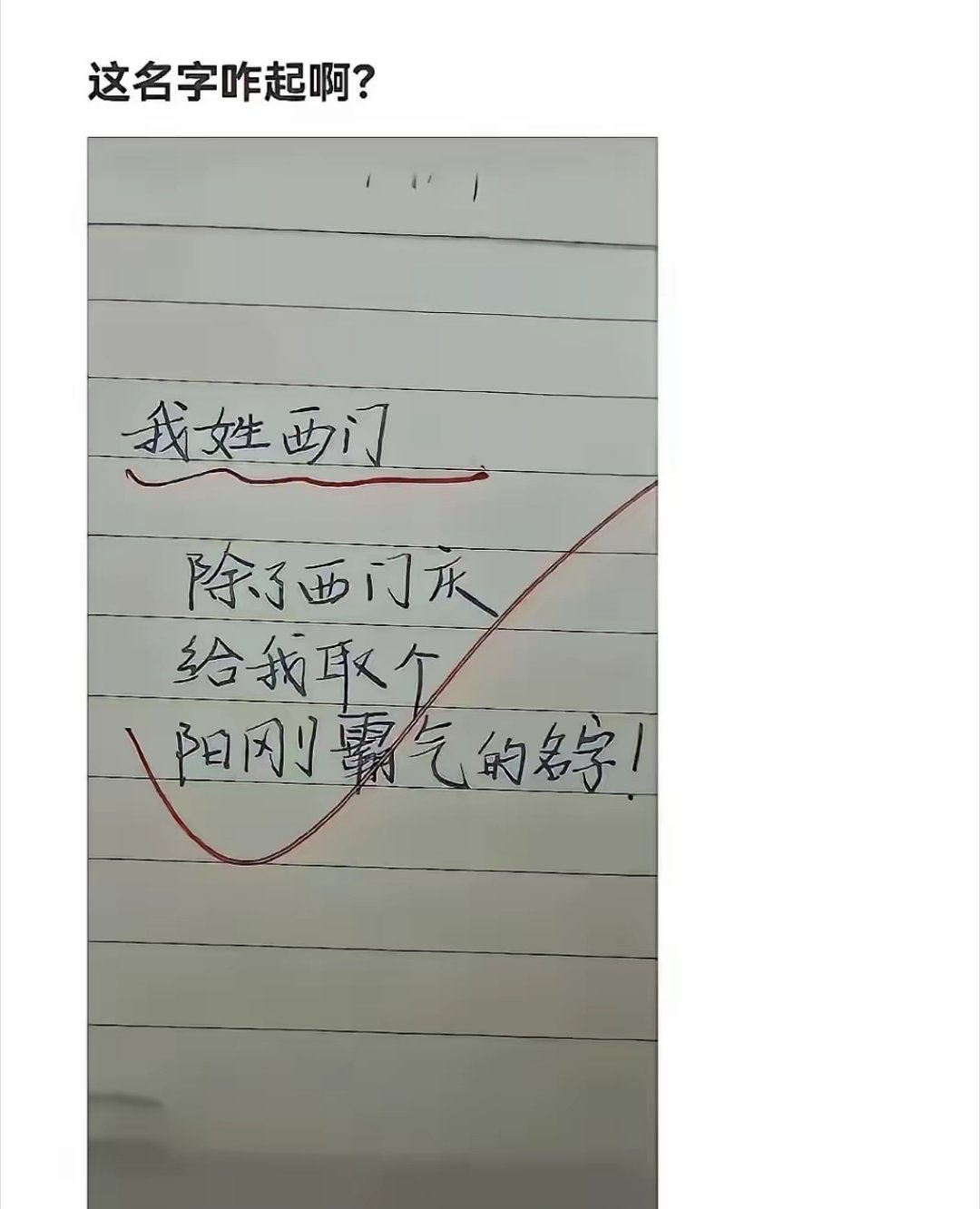 我还真想不到，姓西门的人除了叫西门庆，还能叫什么霸气点的名字？ 