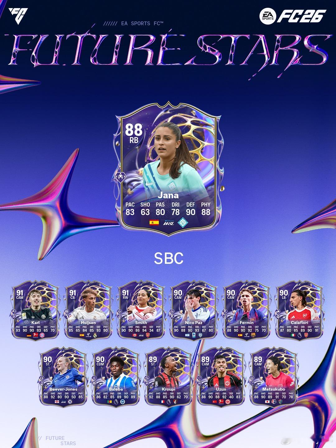 2月11日新增SBC：✦ 3 名 85+ 球员升级✦ Jana Fernánde