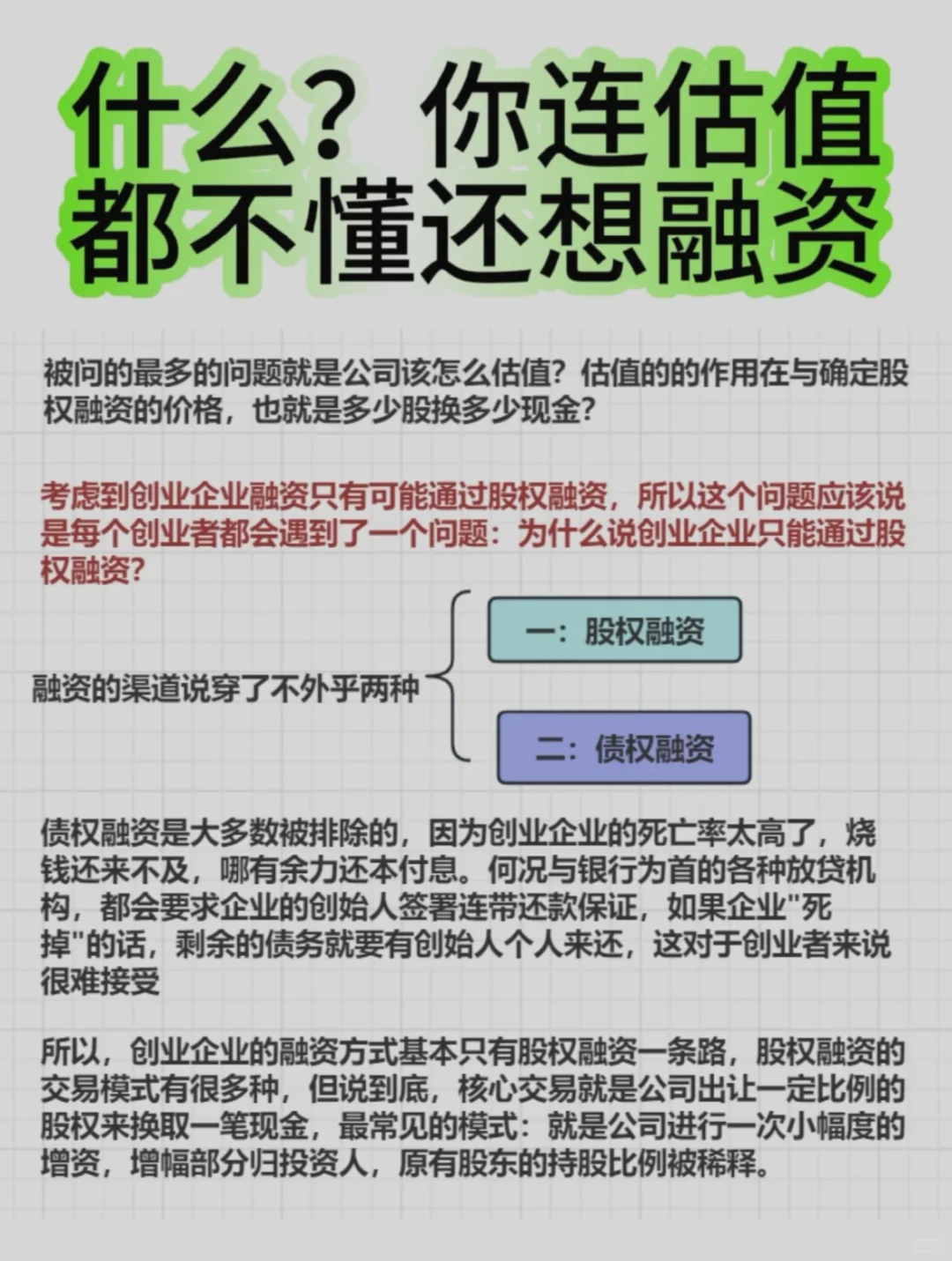 什么❓你连估值都不懂还想融资🍉