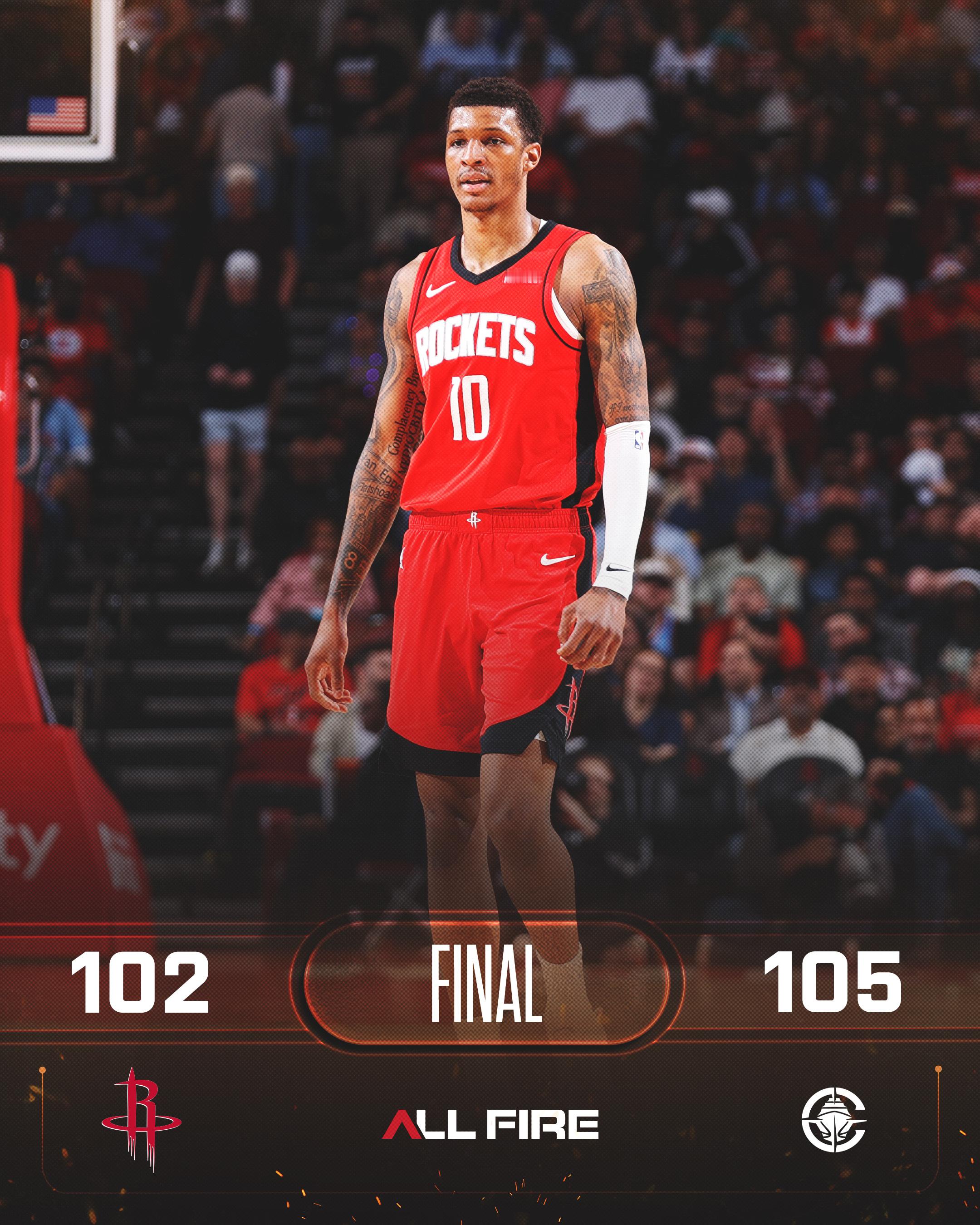 全场比赛结束！火箭102-105快船！杜兰特21分8板6助、谢泼德17分2板4助