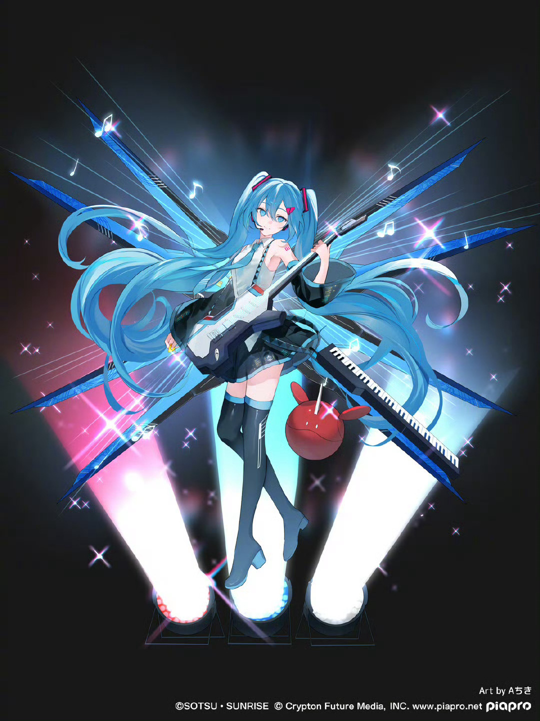 初音未来 x 高达 机动战士高达45周年 x 初音未来 新插图和商品 ​​​