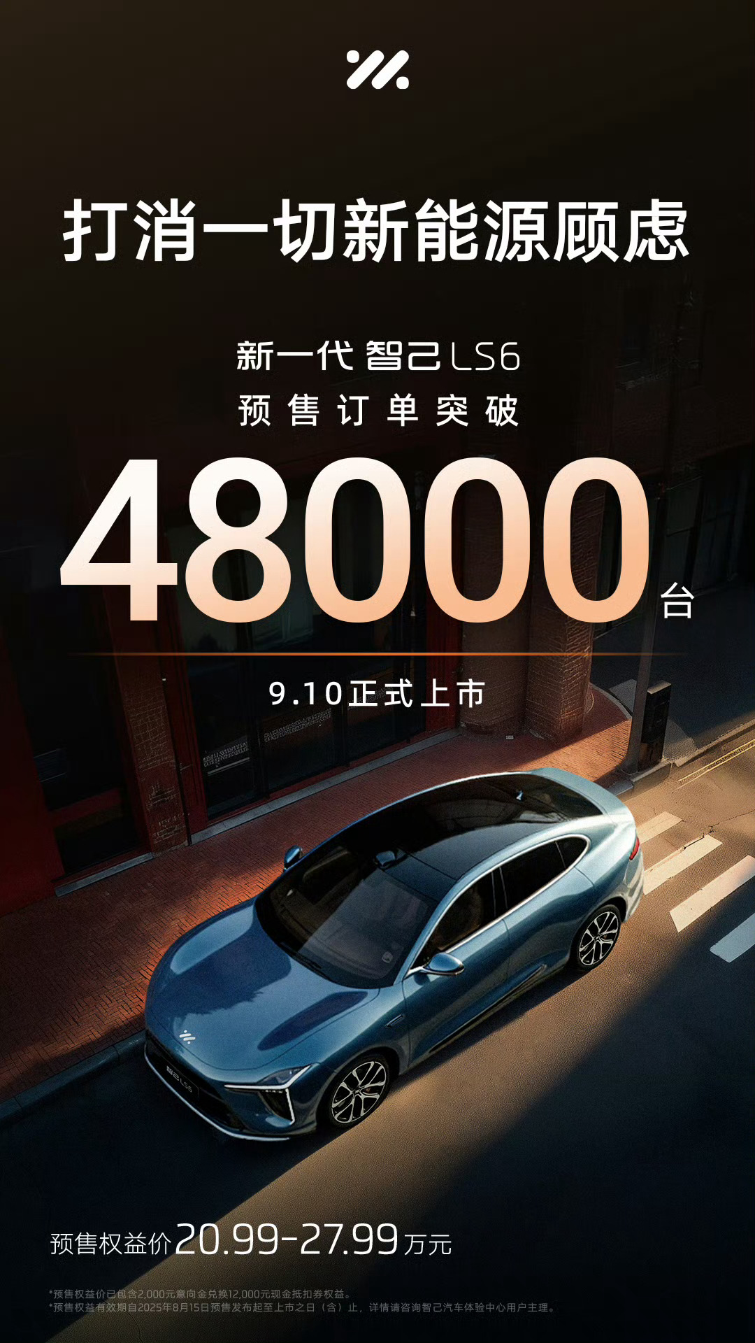 智己新款LS6小订突破48000辆，还挺不错的，所以增程就是好，冰箱、彩电、大沙