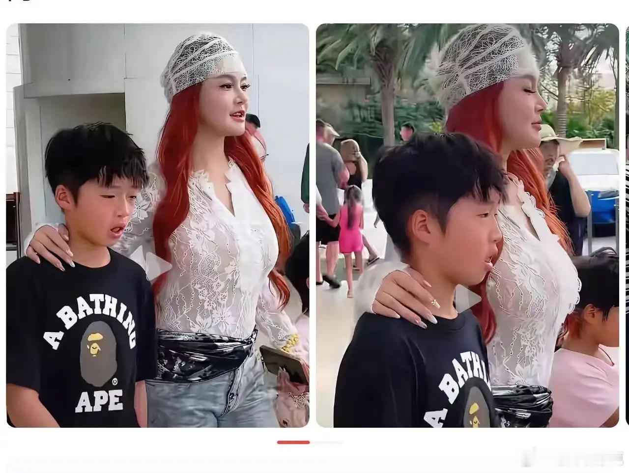 冉莹颖，这蕾丝衬衫也太透了吧 ​​​