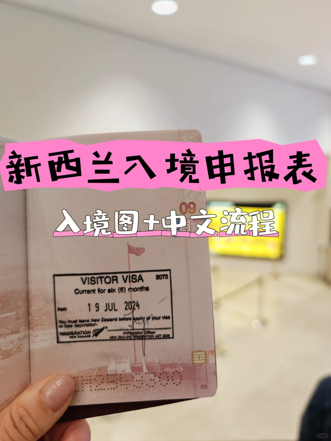 新西兰入境图+中文流程，拿走不谢～