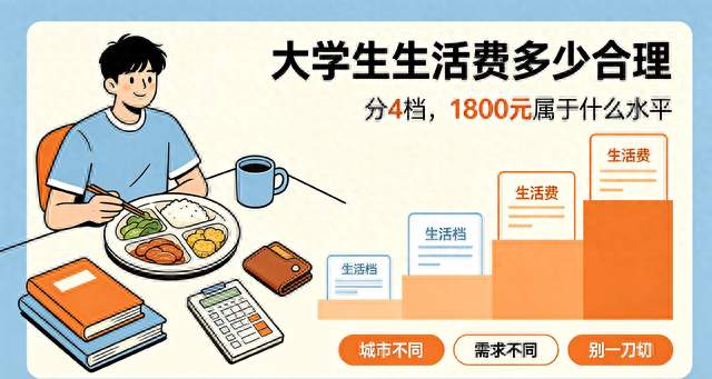 大学生生活费标准到底多少合理？分为四档看看1800元属于什么水平