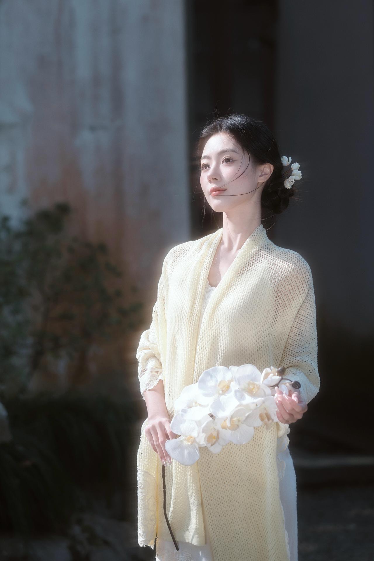 温柔时光花影婆娑岁月静好清浅时光伴流年 复古风穿搭