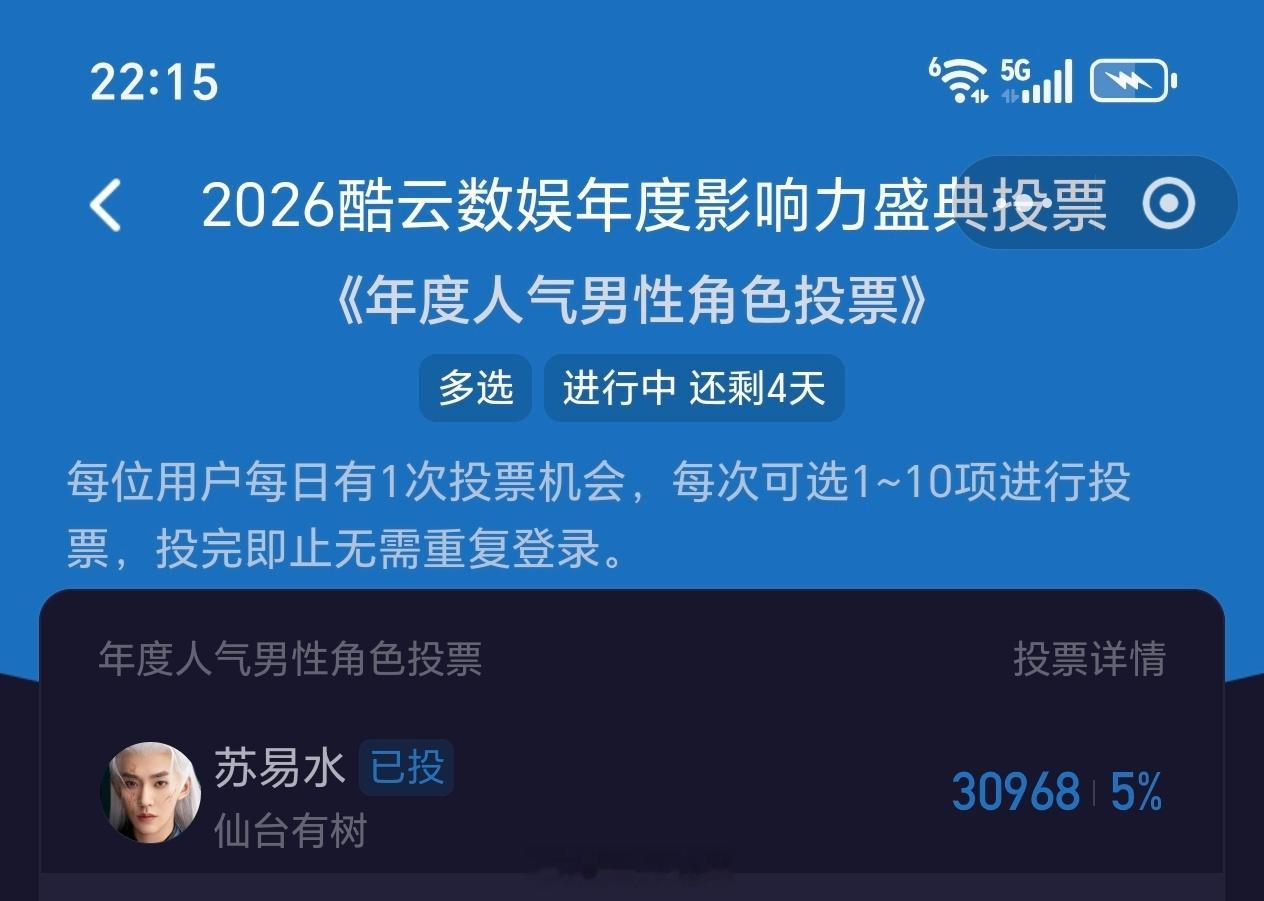 小仙投票支持邓为《仙台有树》苏易水 