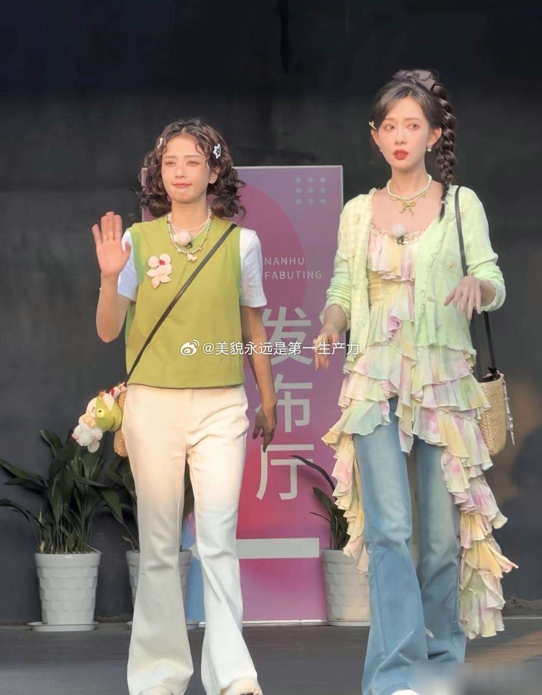 白鹿孟子义《跑男》路透，女明星的颜值确实抗打! 