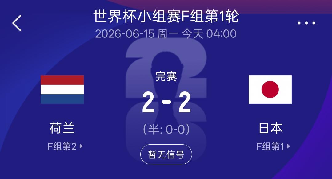 日本队是真狂，敢喊出世界杯夺冠的口号，但是人家真的有狂的资本！
两度落后两度扳平