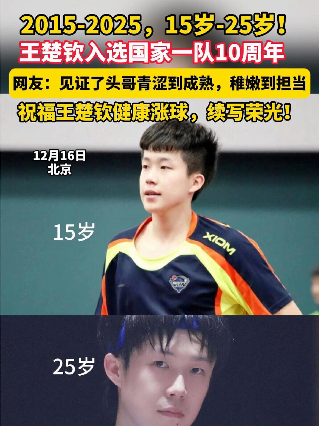 大头入国家一队十周年，继续抒写荣光，为国乒争光夺冠，光彩夺目的十年，铭记！
进入