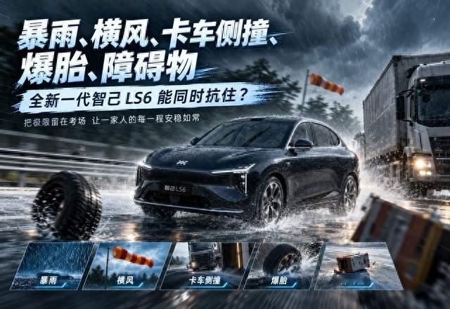 全新一代智己LS6这场极限测试，为什么要把侧撞爆胎避障放在一起