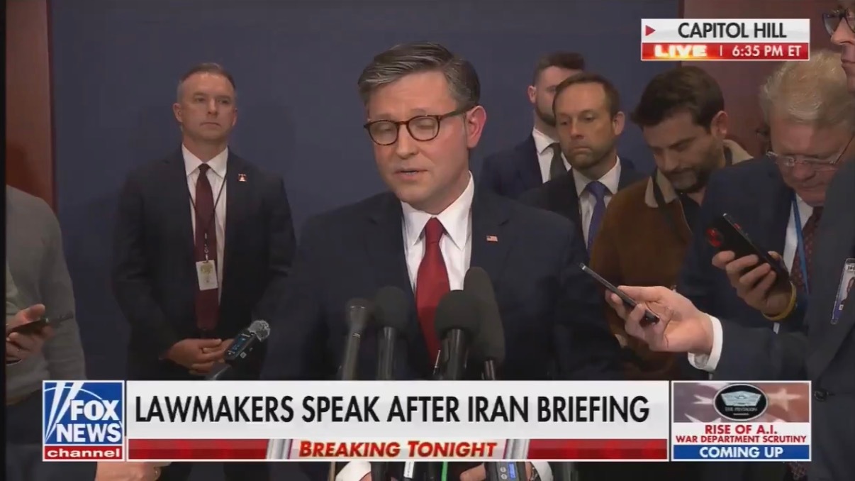 🔻美国众议院议长迈克·约翰逊谈伊朗：“我们没有能力去伊朗从事国家建设。我们不是