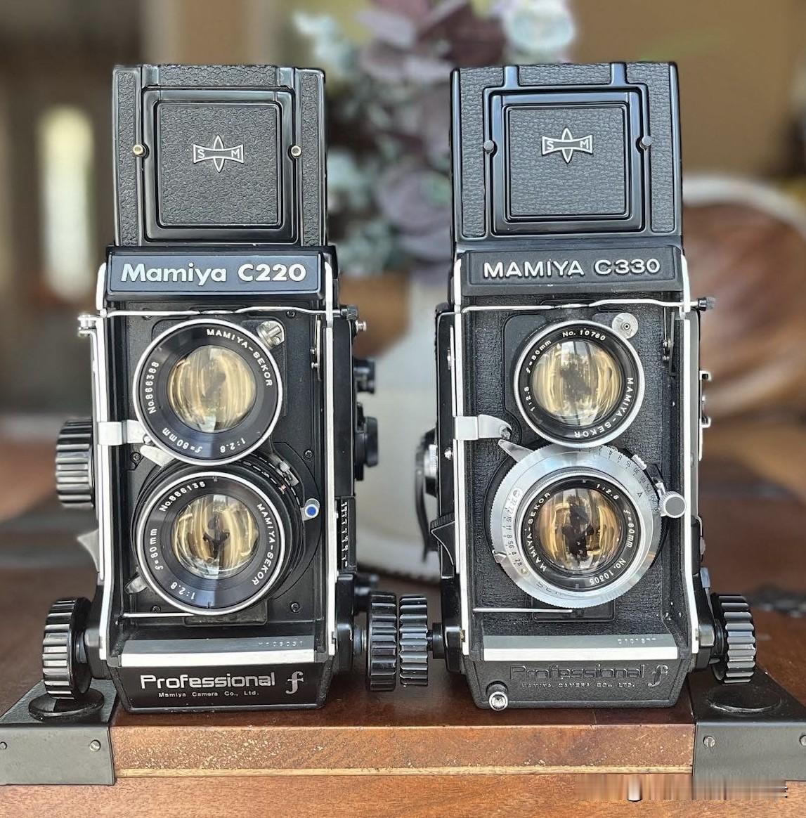 日本Mamiya C220和C330双反相机。

图中的C220和C330都是日